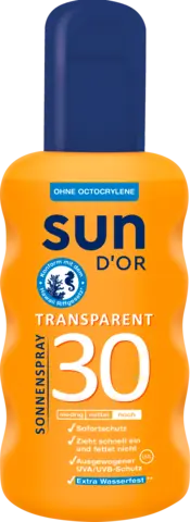 Sonnenspray transparent LSF 30 hoch von SUN D'OR