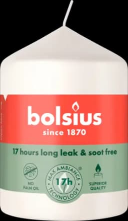 Stumpenkerze weiß 80 x 58 mm von BOLSIUS
