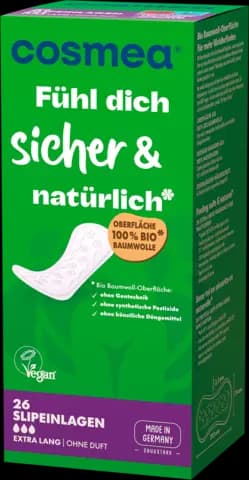 Slipeinlagen Bio Extra Lang von COSMEA