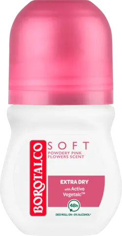 Deo Roll-On Soft Powdery Pink Flowers Scent von BOROTALCO