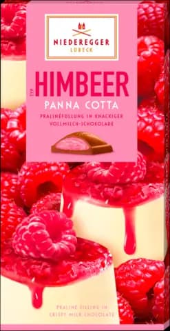 Tafel Himbeer Panna Cotta von NIEDEREGGER