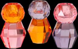 Boltze Kerzenleuchter Kolloni Glas rund 3-fach sortiert von BOLTZE