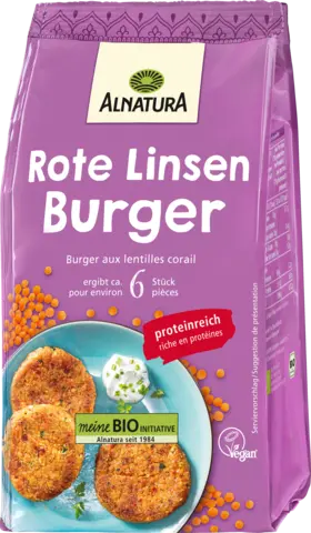 Bio Rote Linsen Burger von ALNATURA