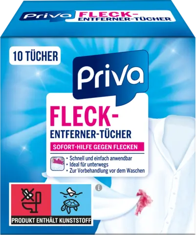 Fleck-Entferner-Tücher von PRIVA