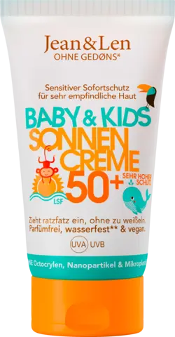 Baby&Kinder Sonnencreme Sensitive LSF50+ von JEAN & LEN