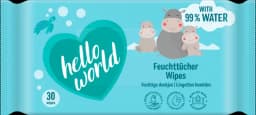 Babyfeuchttücher 99% Wasser von HELLO WORLD