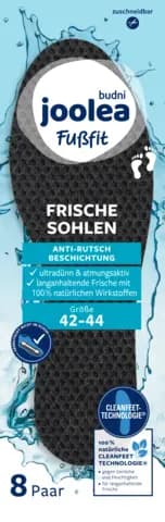 Fußfit Frischesohlen schwarz von JOOLEA