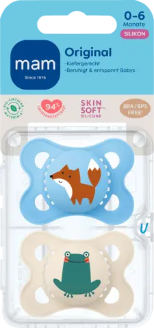 Original Schnuller matt Silikon 0-6 Monate von MAM