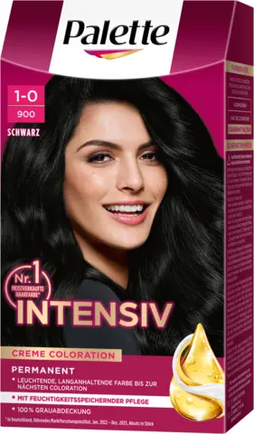 Intensiv Creme Coloration 1-0/900 Schwarz von POLY PALETTE