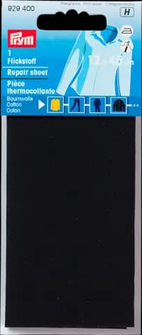 Flickstoff Baumwolle schwarz 12 x 45 cm von PRYM
