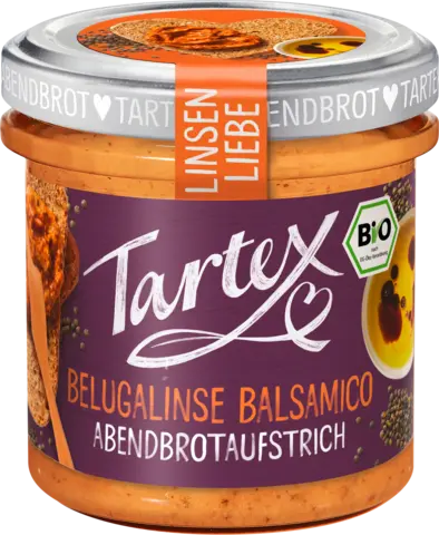 Bio Linsen Liebe Brotaufstrich Belugalinse Balsamico von TARTEX