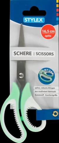 Schere spitz in Trendfarben von STYLEX