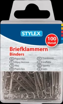 Briefklammer Metall blank von STYLEX