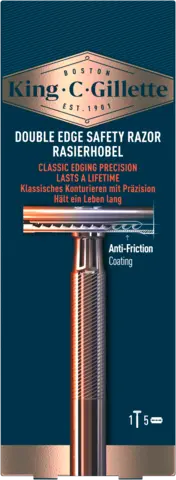 Rasierhobel mit 5 Klingen von KING C. GILLETTE