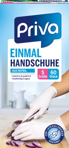 Einmalhandschuhe weiß Gr. S von PRIVA