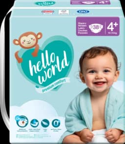 Windel Gr. 4+ Maxi 10-15 kg von HELLO WORLD