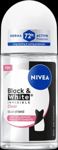 Black & White Invisible Clear Anti-Transpirant Roll-On von NIVEA