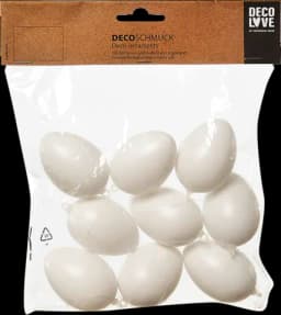 DECO Behang-Eier weiß 6cm 9ST von HEITMANN