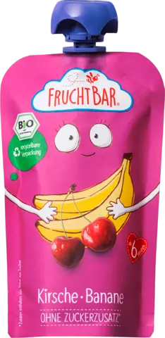 Bio Fruchtpüree Kirsche & Banane von FRUCHTBAR