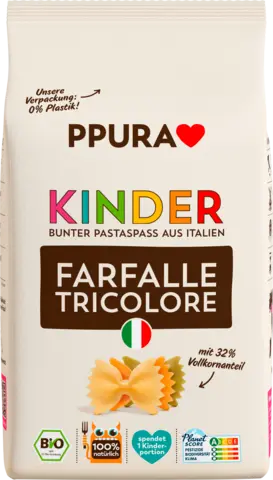 Bio Kinder Farfalle Tricolore von PPURA