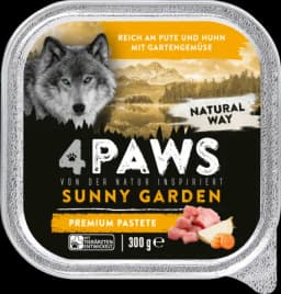 Sunny Garden reich an Pute, Huhn mit Gartengemüse von 4 PAWS