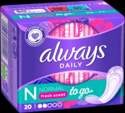 slipeinlage normal to go – mit geruchsneutralisierung 20 stück von ALWAYS