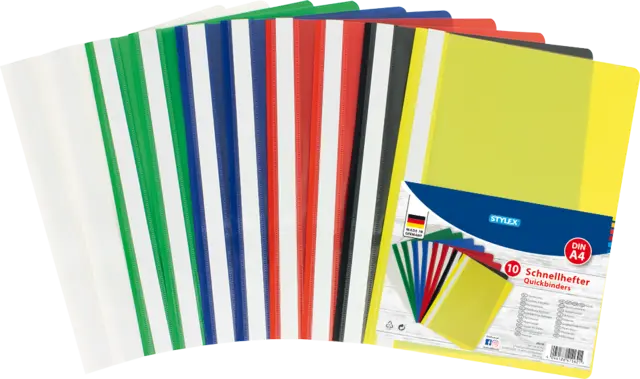 Schnellhefter PP farblich sortiert von STYLEX