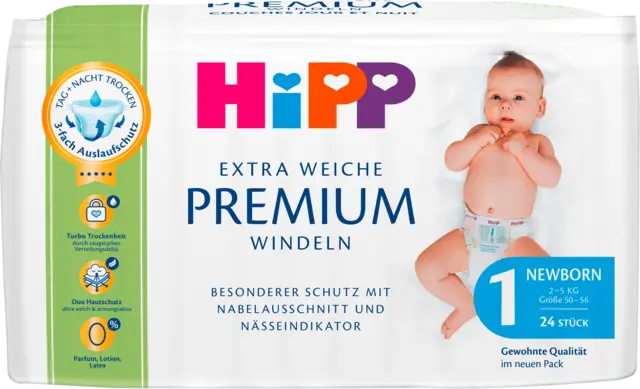 Babysanft Windeln Newborn Gr.1 2-5kg von HIPP