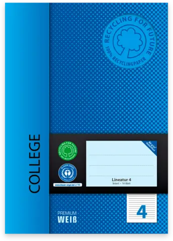 Heft Lineatur 4 A5 von COLLEGE