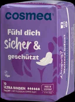 Binden Ultra Nacht mit Flügel von COSMEA