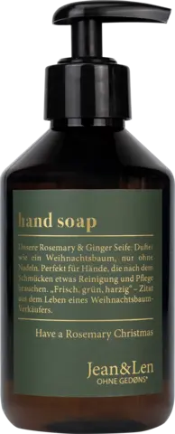 Handseife Rosemary/Ginger Christmas Limited Edition von JEAN & LEN