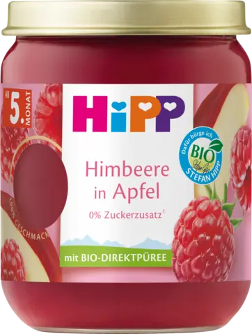 Bio Himbeere in Apfel ab 5. Monat von HIPP