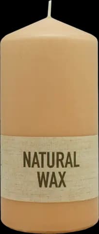 Natural Wax Stumpenkerze Stearin gepresst sand 25 5,8 x 12cm von CUP CANDLE