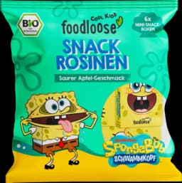 Bio Spongebob Snack-Rosinen Saurer Apfel von foodloose COOL KIDS