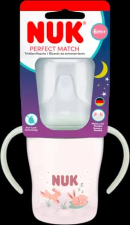 Trinklernflasche Perfect Match Night mit Silikon-Trinktülle 6+Monate sortiert 150ml von NUK
