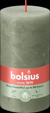 Stumpenkerze fresh olive 130 x 68 mm von BOLSIUS