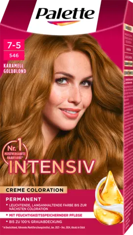 Intensiv Creme Coloration 7-5/546 Karamell Goldbl von POLY PALETTE