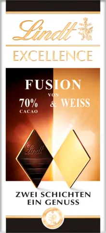Excellence Fusion von 70 % Kakao & Weiß von LINDT