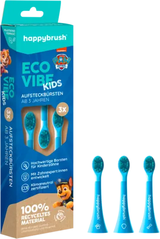 Eco Vibe Kids Aufsteckzahnbürsten von HAPPYBRUSH