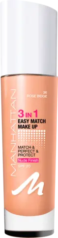 3 in 1 Easy Match Make-up 036 Rose Beige von MANHATTAN