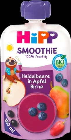 Bio Smoothie Heidelbeere in Apfel-Birne ab 1 Jahr von HIPP