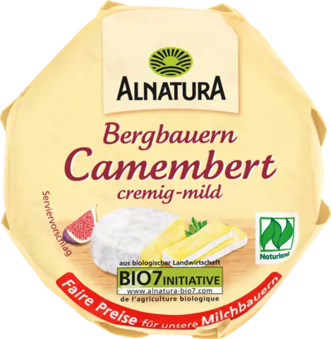 Bio Bergbauern Camembert 60 % Fett i. Tr. von ALNATURA