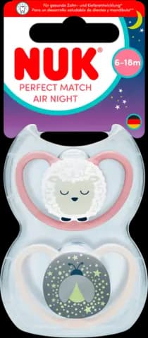 Beruhigungssauger Perfect Match Air Night Silikon 6-18 Monate von NUK