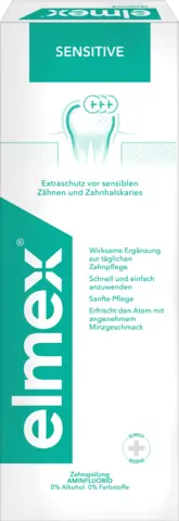 Sensitive Zahnspülung mit Aminfluorid von ELMEX