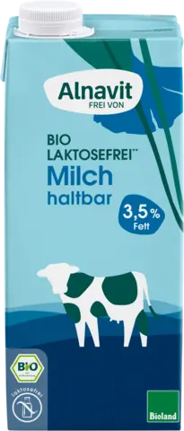 Bio Laktosefreie H-Milch 3,5 % Fett von ALNAVIT