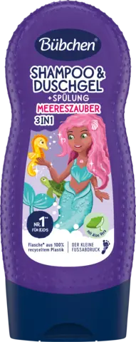 Kids 3 in 1 Shampoo & Duschgel + Spülung Meereszauber von BUEBCHEN