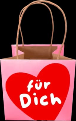 Papiertüte Für Dich fette Schrift von DIV.SAISONMARKEN