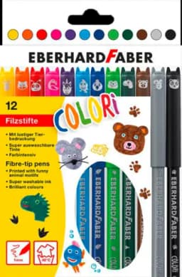 Filzstifte Animal dünn sortiert 1mm von Eberhardt Faber