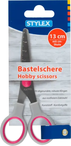 Bastelschere stumpf mit cm Skala von STYLEX