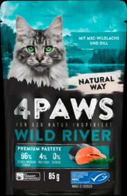 Wild River mit MSC-Wildlachs und Dill von 4 PAWS